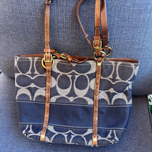 Coach Blue Denim Bucket bag - Picture 1 of 4